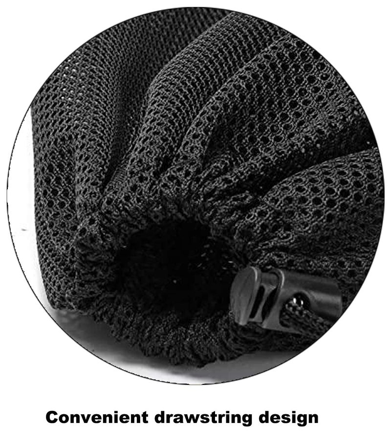 DSHE Pond Pump Mesh Bag 2 Packs 12.2"x 15.9" Pump Barrier Bag with Drawstring, Black Swimming Pool Bags for Pond Biofilters, Aquarium Filtration (12.2"x 15.9") - Image 4